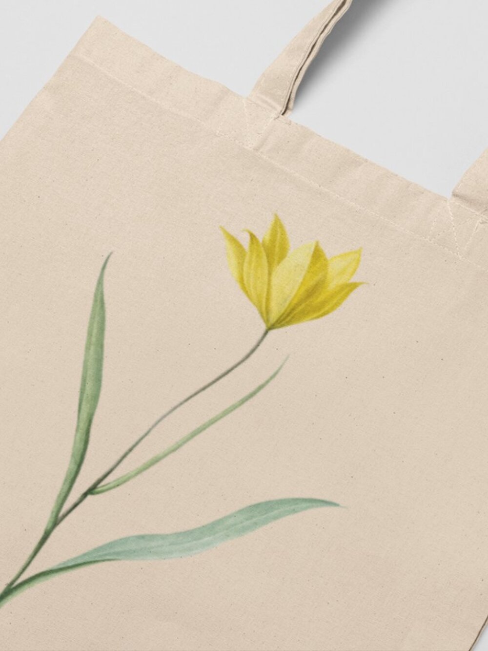 Woodland Tulip Vintage Floral Print Graphic Canvas Tote Bag - Picture 3 of 5